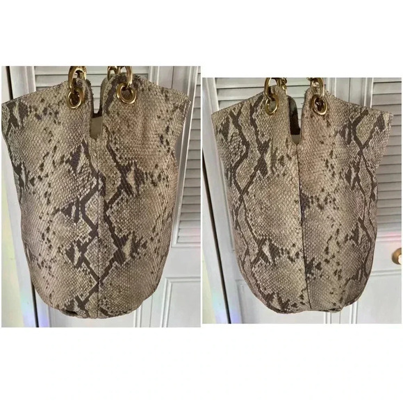 Maurizio Taiuti Genuine Leather Python Shoulder Purse - Picture 3 of 15